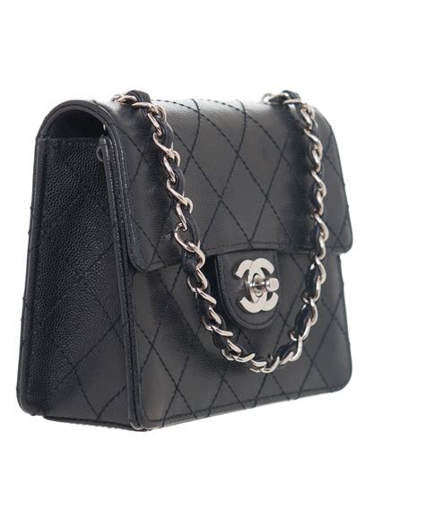 chanel mini classic black caviar|Mini classic handbag, Lambskin, black — Fashion .